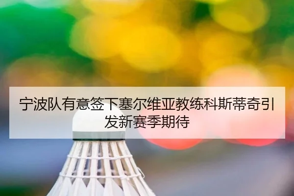 宁波队有意签下塞尔维亚教练科斯蒂奇引发新赛季期待